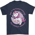 This is My Unicorn Outfit Fancy Dress Costume Mens T-Shirt 100% Cotton Navy Blue