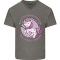 This is My Unicorn Outfit Fancy Dress Costume Mens V-Neck Cotton T-Shirt Charcoal