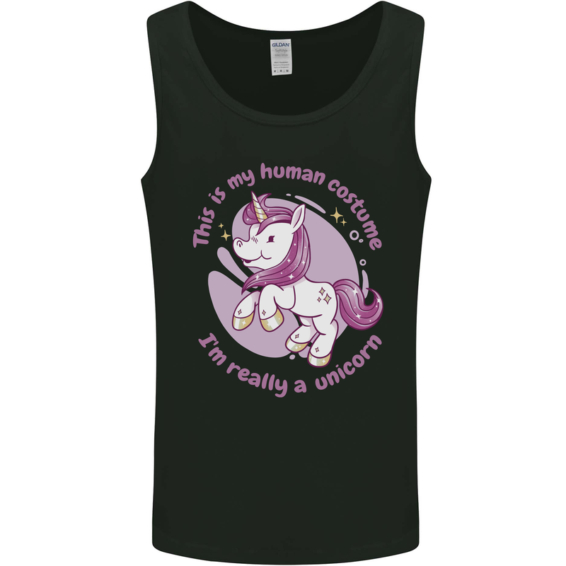 This is My Unicorn Outfit Fancy Dress Costume Mens Vest Tank Top Black