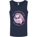 This is My Unicorn Outfit Fancy Dress Costume Mens Vest Tank Top Navy Blue