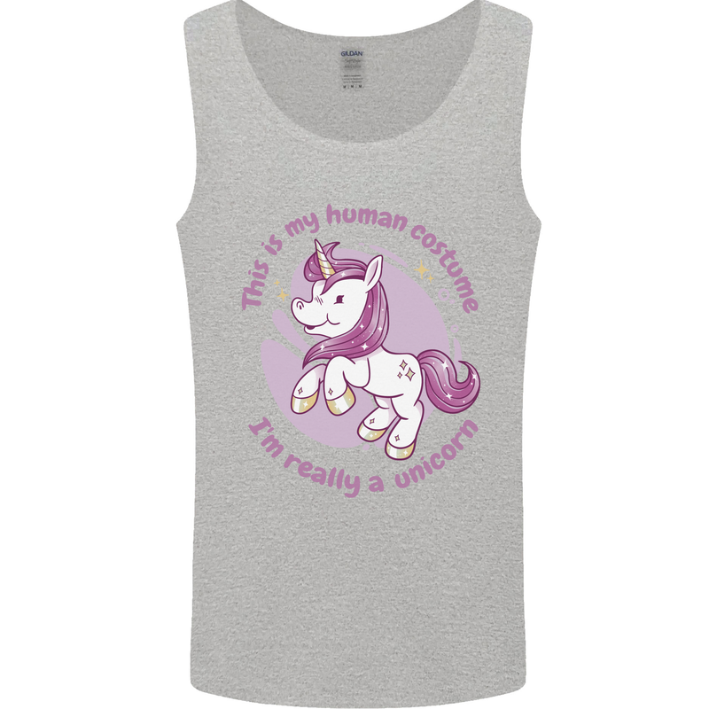 This is My Unicorn Outfit Fancy Dress Costume Mens Vest Tank Top Sports Grey