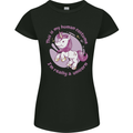 This is My Unicorn Outfit Fancy Dress Costume Womens Petite Cut T-Shirt Black