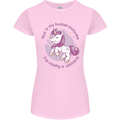 This is My Unicorn Outfit Fancy Dress Costume Womens Petite Cut T-Shirt Light Pink