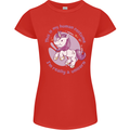 This is My Unicorn Outfit Fancy Dress Costume Womens Petite Cut T-Shirt Red