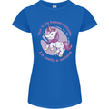This is My Unicorn Outfit Fancy Dress Costume Womens Petite Cut T-Shirt Royal Blue