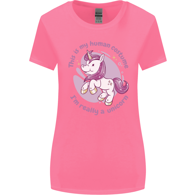 This is My Unicorn Outfit Fancy Dress Costume Womens Wider Cut T-Shirt Azalea