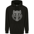 Thor Hammer Viking Symbols Odin Valhalla Mens 80% Cotton Hoodie Black