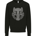 Thor Hammer Viking Symbols Odin Valhalla Mens Sweatshirt Jumper Black