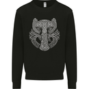 Thor Hammer Viking Symbols Odin Valhalla Mens Sweatshirt Jumper Black