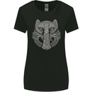 Thor Hammer Viking Symbols Odin Valhalla Womens Wider Cut T-Shirt Black