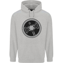 Thor Hammer in a Viking Circle Black Print Mens 80% Cotton Hoodie Sports Grey