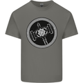 Thor Hammer in a Viking Circle Black Print Mens Cotton T-Shirt Tee Top Charcoal