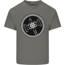 Thor Hammer in a Viking Circle Black Print Mens Cotton T-Shirt Tee Top Charcoal