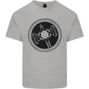 Thor Hammer in a Viking Circle Black Print Mens Cotton T-Shirt Tee Top Sports Grey
