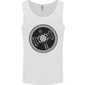 Thor Hammer in a Viking Circle Black Print Mens Vest Tank Top White