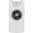 Thor Hammer in a Viking Circle Black Print Mens Vest Tank Top White