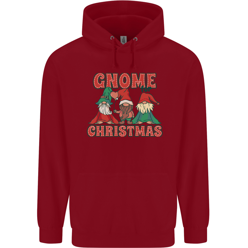 Three Christmas Gnomes Funny Xmas Childrens Kids Hoodie Red
