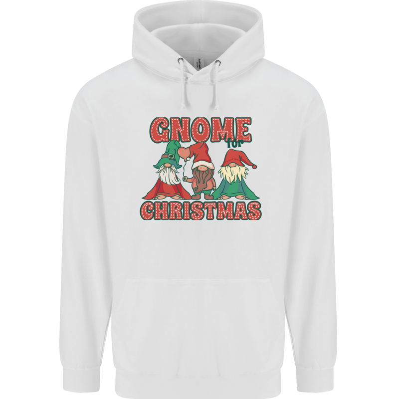 Three Christmas Gnomes Funny Xmas Childrens Kids Hoodie White