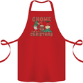 Three Christmas Gnomes Funny Xmas Cotton Apron 100% Organic Red