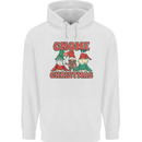 Three Christmas Gnomes Funny Xmas Mens 80% Cotton Hoodie White