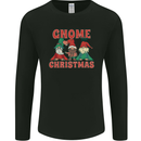 Three Christmas Gnomes Funny Xmas Mens Long Sleeve T-Shirt Black