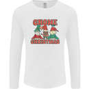 Three Christmas Gnomes Funny Xmas Mens Long Sleeve T-Shirt White