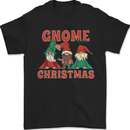 Three Christmas Gnomes Funny Xmas Mens T-Shirt 100% Cotton Black
