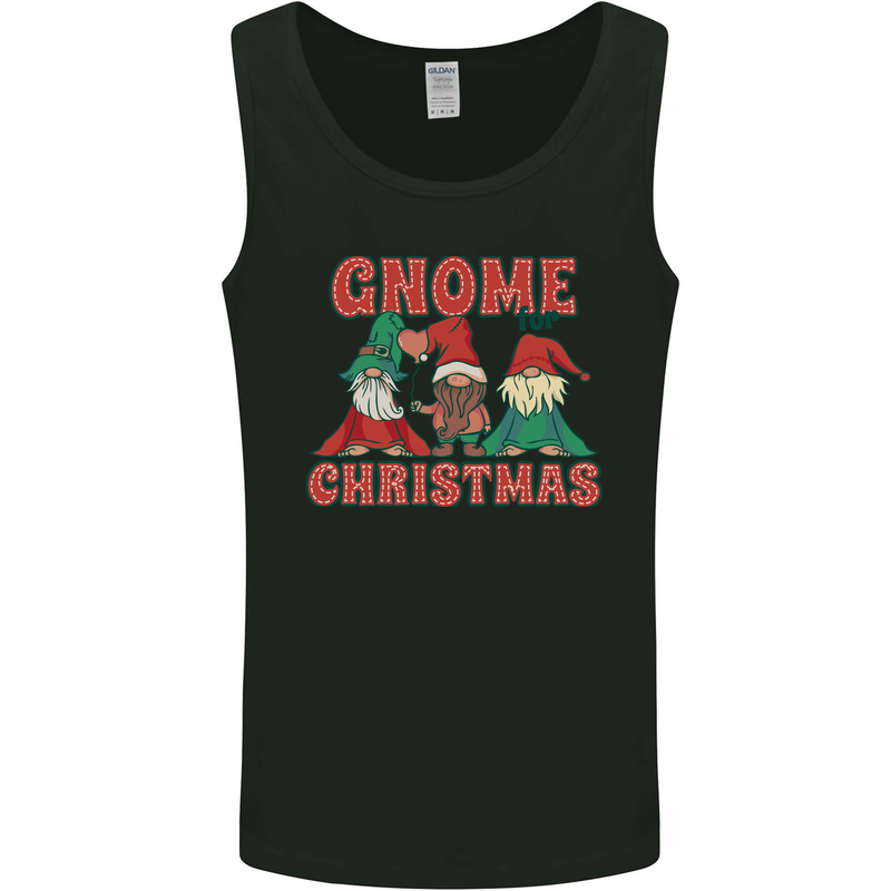 Three Christmas Gnomes Funny Xmas Mens Vest Tank Top Black