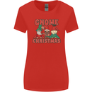 Three Christmas Gnomes Funny Xmas Womens Wider Cut T-Shirt Red