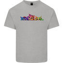 Three Colourful Cats Mens Cotton T-Shirt Tee Top Sports Grey