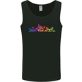 Three Colourful Cats Mens Vest Tank Top Black