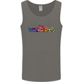 Three Colourful Cats Mens Vest Tank Top Charcoal