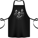 Three Creepy Halloween Clowns Cotton Apron 100% Organic Black