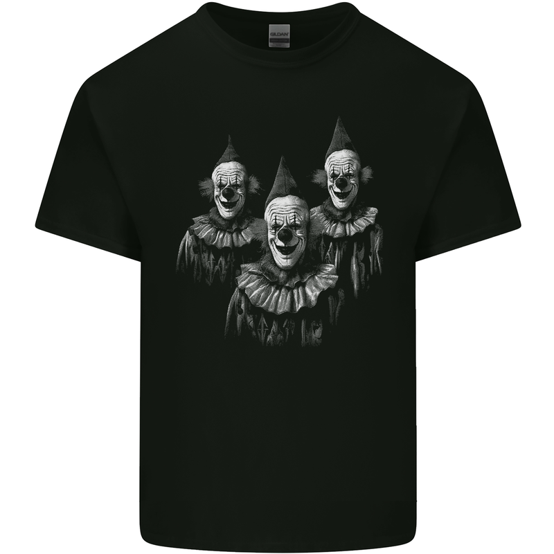 Three Creepy Halloween Clowns Kids T-Shirt Childrens Black