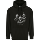 Three Creepy Halloween Clowns Mens 80% Cotton Hoodie Black