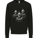 Three Creepy Halloween Clowns Mens Sweatshirt Jumper Black