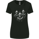 Three Creepy Halloween Clowns Womens Wider Cut T-Shirt Black