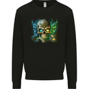 Three Demon Skulls Mens Sweatshirt Jumper Black