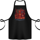Three Headed Dragon Fantasy Cotton Apron 100% Organic Black