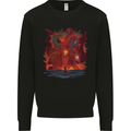 Three Headed Dragon Fantasy Kids Sweatshirt Jumper Black