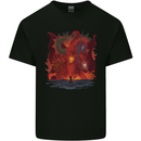 Three Headed Dragon Fantasy Kids T-Shirt Childrens Black