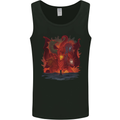 Three Headed Dragon Fantasy Mens Vest Tank Top Black