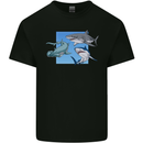 Three Sharks Kids T-Shirt Childrens Black