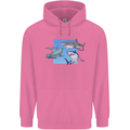 Three Sharks Mens 80% Cotton Hoodie Azelea
