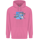 Three Sharks Mens 80% Cotton Hoodie Azelea