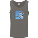Three Sharks Mens Vest Tank Top Charcoal
