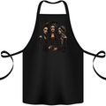 Three Witches Fantasy Witchcraft Sorcery Cotton Apron 100% Organic Black