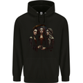 Three Witches Fantasy Witchcraft Sorcery Mens 80% Cotton Hoodie Black