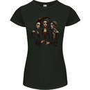 Three Witches Fantasy Witchcraft Sorcery Womens Petite Cut T-Shirt Black
