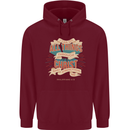 Through Christ  Christian Jesus God Cross Faith Mens 80% Cotton Hoodie Maroon